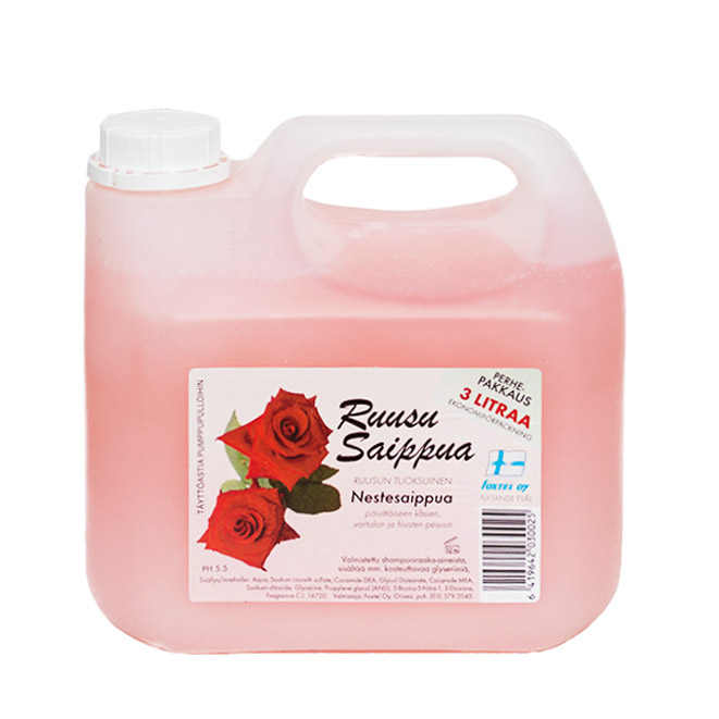 Жидкое мыло Foxtel Ruusu Saippua (аромат розы) - 3 л.