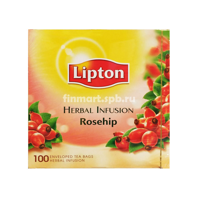 Черный чай Lipton Herbal Infusion Rosehip (с шиповником) - 100 пак.