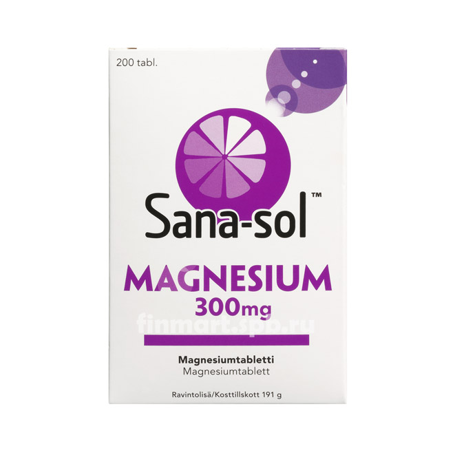 Sana-sol Magnesium (Сана-сол Магний) 300 mg - 200 таб.