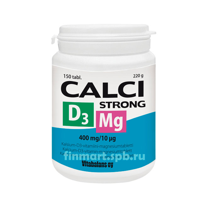 Calci Strong + Magnesium + D3 (Кальций, Магний, Витамин D3) - 150 таб.